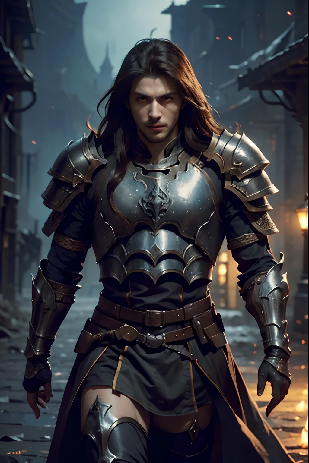 illutst Aagami Rugged physique Great sword male people armor --auto
