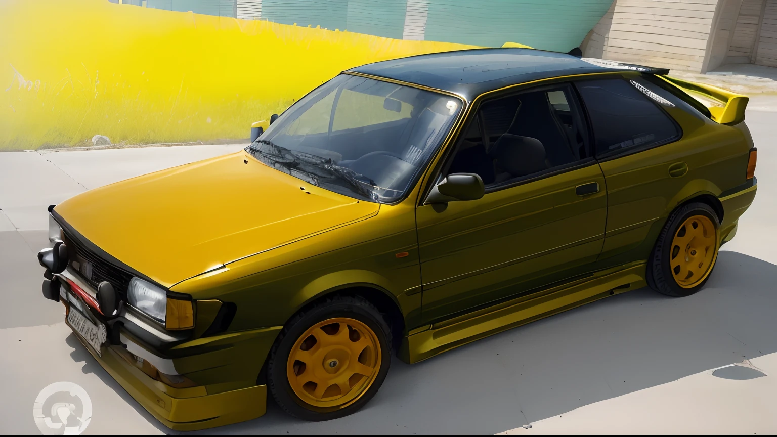 (VOLKSWAGEM GOL GTI ANO 1992 AMARELO COM RODAS PRETAS DE TALA BEM LARGA),(FULLl View) ,Cores 64 k, ( AMARELO)),4D ,rota 66 512k,detalhes
