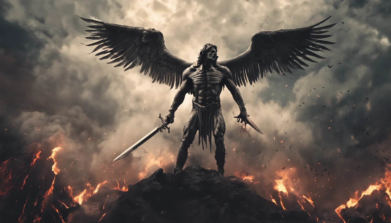 (masterpiece, 8k, UHD, photorealistic: 1.3), Angel of death, (Shiny ebony wings: 1.4), imposing, holding a (elegant scythe: 1.2) in his grip, cold steel, reflected flames, standing on, (mound of skulls: 1.3), empty eye sockets, whispers of past souls, burning background, raging hell, dancing flames, silhouetted the figure, billowing smoke, crimson tone, intimidating presence, sinister atmosphere, dynamic angle, side view, deep shadows, intricate details on wings and neck tattoos,chest , arms,hips, English and legs , She only wore a small cloth that partially covered her pubis, revealing her abundant and long pubic hair., sus chests perfectos turgentes duros talla 160 son muy bigs con forma de barco turgentes hacia arriba, take a photo from bottom to top buena iluminación natural, Fire comes out from within through the tattoos.Full body female demon totally naked without any clothes showing the nature of her entire body her skin reflects the red and yellow of the fire inside her, sus chests y pezones parecen arder, her vy open her slit excitingly open her beautiful pubic hair - long curly red like her hair, Her fleshy vaginal lips peek out and her legs and her fiery red clitoris, visible perfect in focus, big , beautiful perfect like your perfect goddess face, Your green eyes dazzle you with a depth that reflects the universe within them. Perfect naked, alas bigs extendidas,blue colors various shades, shiny like metallic,Their feathers like sharp swords and daggers ready to create more death and destruction. Environment full of skulls and skeletons piled up the desolate landscape burned smoking, the hellfire background, she walks. Facing the camera walking towards me, take a photo from bottom to top. Perfect focus clear and defined image. A demoness doesn&#39;t need underwear. Take off her panties and 