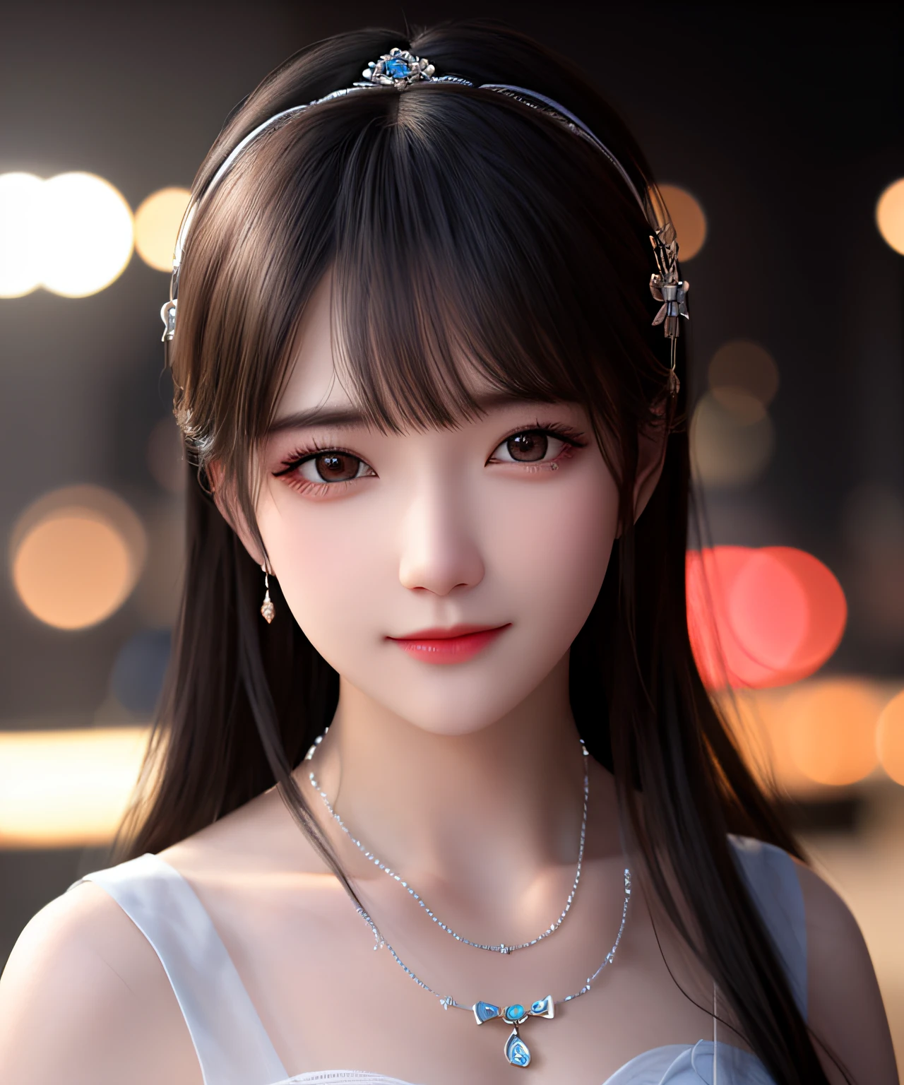 best qualtiy，tmasterpiece，A high resolution，1girl，sensual lingerie，hair adornments，choker necklace，jewely，beautiful  face，Physically，dingdall effect，realisticlying，dark studio，edge lit，twotonelighting，（highdetailskin：1.2），8k uhd， dslr, softlighting, high high quality, volumettic light, sneak shot, photore, A high resolution, 4k, 8k, Background bokeh,