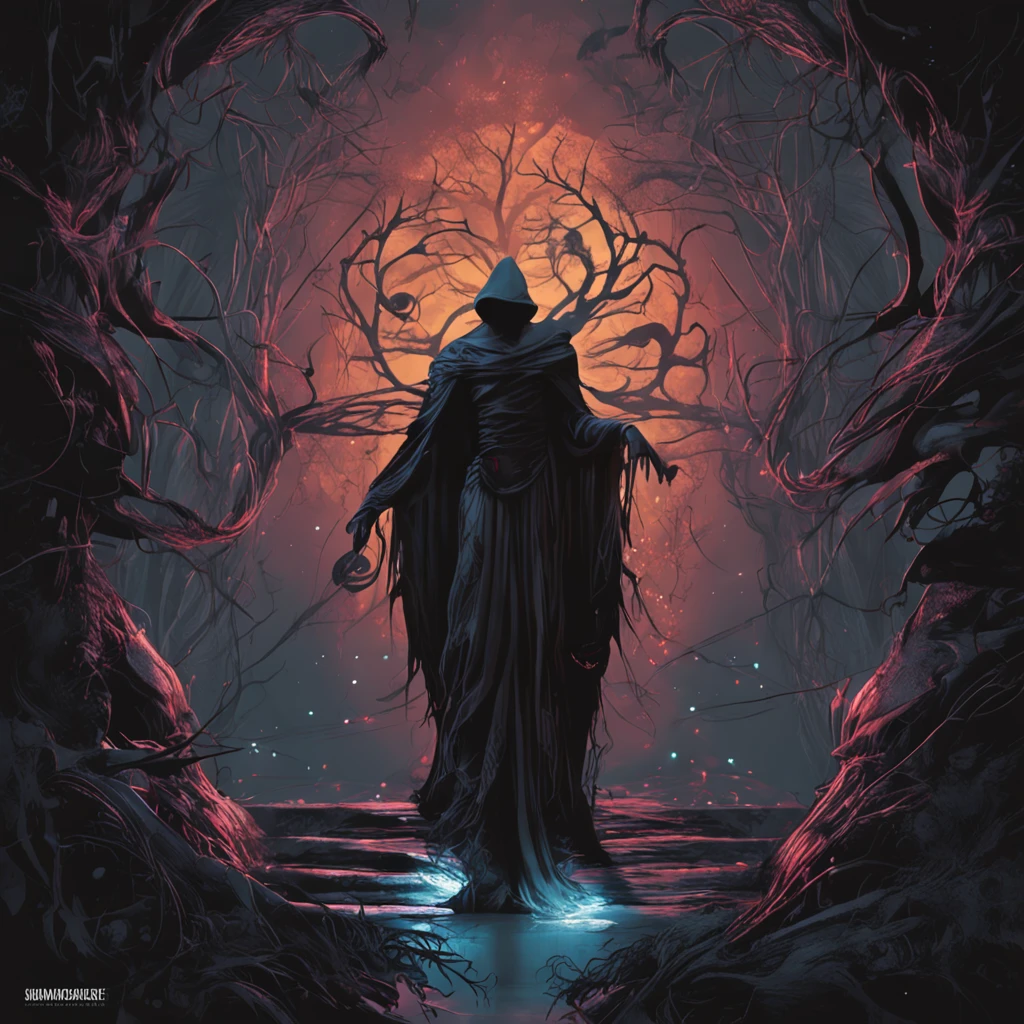 Best quality, Masterpiece,  surrealism, Dream-like,fusionart, Shadowdancer, shadow magic, darkness control, stealth, shadowstep, umbral spells, hidden blade,