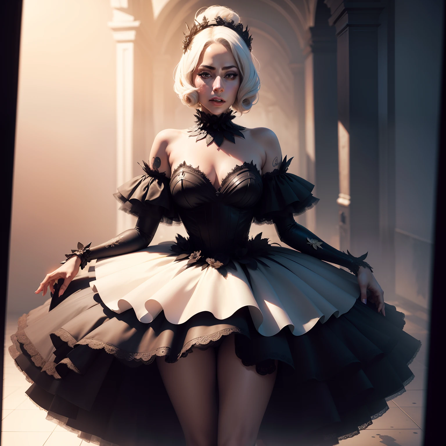 Lady Gaga in a tutu, concept art, 4k