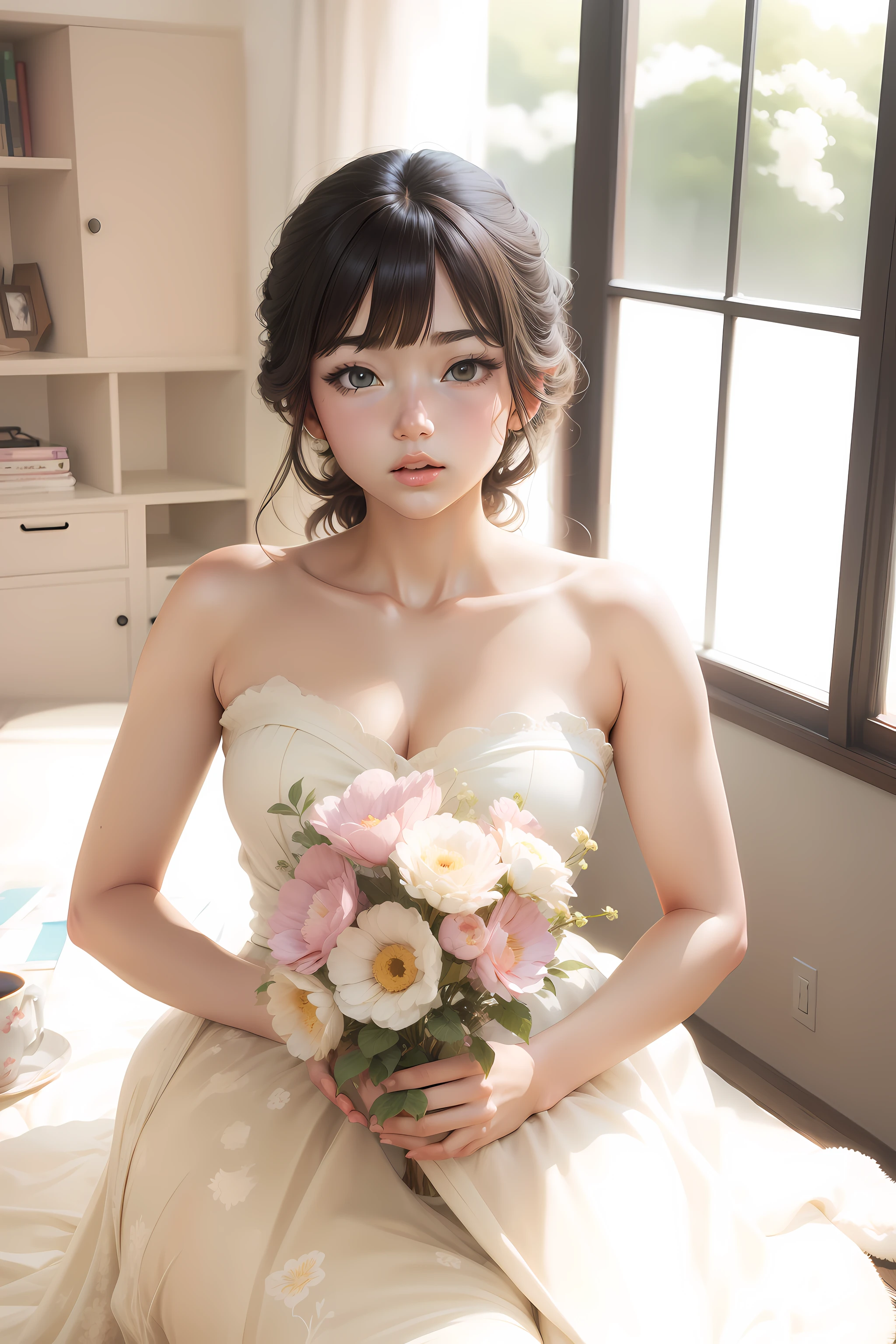 anime style, a young beautiful girl, masterpiece, studio ghibli style