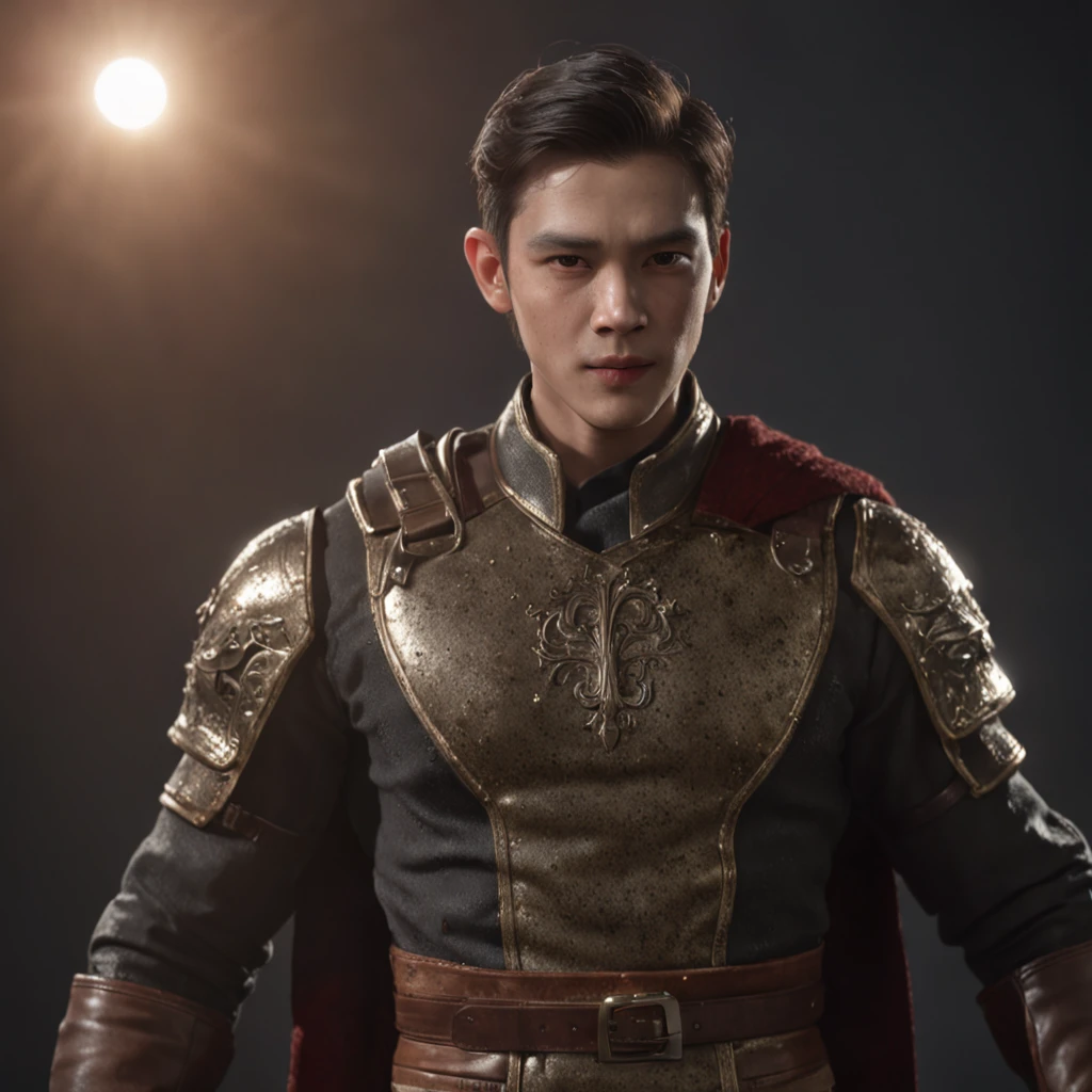 (professional 3d render:1.3) af (Realistic:1.3) most beautiful artwork photo in the world,Features soft and shiny male heroes, ((Handsome guy)), Full body 8K unified rendering, action shot, skin pore, very dark lighting, heavyshading, Detailed, Detailed face, (vibrant, photograph realistic, Realistic, Dramatic, Dark, Sharp focus, 8K), (Old leather garments damaged by weathering:1.4), ((((in blouse wearing)))), (Intricate:1.4), rays of sunshine, (Highly detailed:1.4), Digital painting, rendering by octane, art stations, concept-art, smooth, Sharp focus, illustration, Art germ, (Xiao Zhan:0.23), Xiao Zhan, (Global illumination, Studio light, volumettic light), heavy rain, particles floating, Pan, fantasy, elf, full bodyesbian, ((Upscale hotels)),CGSesociety,art stations