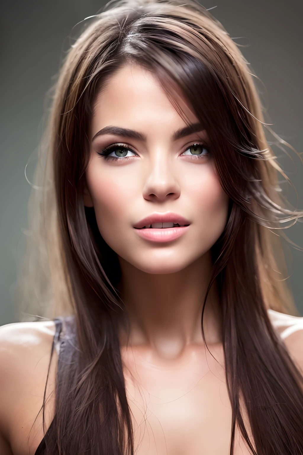 dressed, (photo realistic:1.4), (hyper realistic:1.4), (realistic:1.3),
(smoother lighting:1.05), (increase cinematic lighting quality:0.9), 32K,
1girl,20yo girl, realistic lighting, backlighting, light on face, ray trace, (brightening light:1.2), (Increase quality:1.4),
(best quality real texture skin:1.4), finely detailed eyes, finely detailed face,
(tired and sleepy and joy), (laugh:0), face closeup, t-shirts,
(Increase body line mood:1.1), (Increase skin texture beauty:1.1)