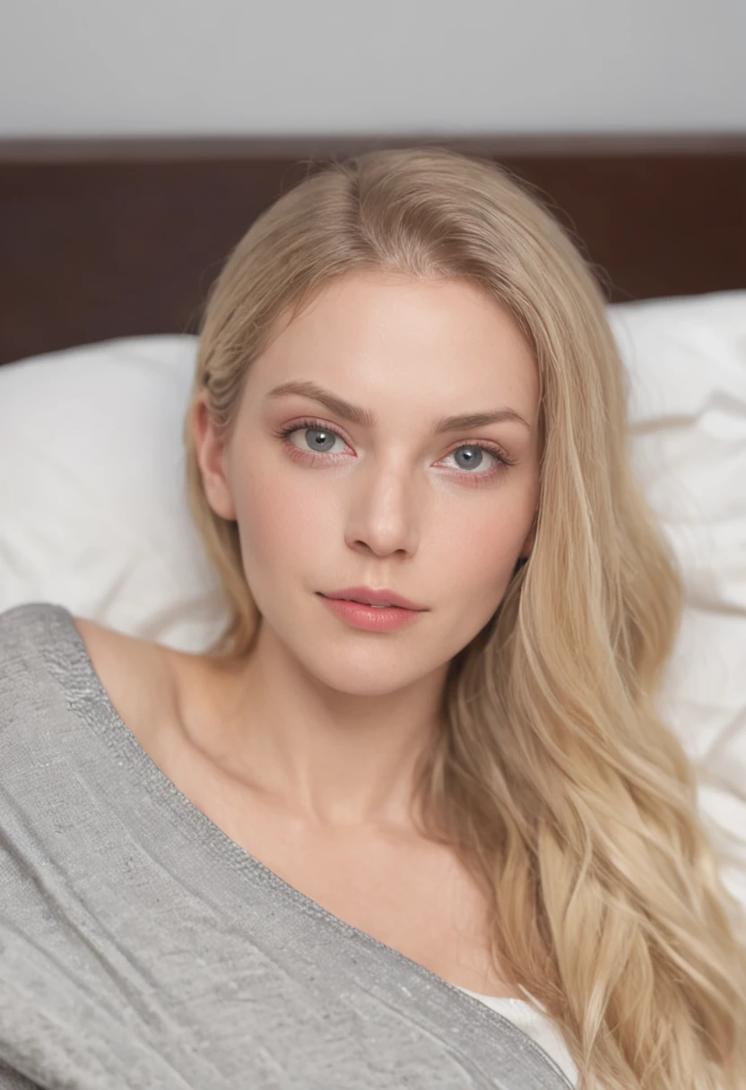 Photo of a 20-year-old European girl, .RAW, gorgeous woman, (extra langes, gewelltes blondes Haar), ((portrait)), ((detailliertes Gesicht:1.2)), ((detailed facial features)), (fein detaillierte Haut), blasse Haut, , in ein Laken eingewickelt, Schlafzimmer-Umgebung, auf dem Bett sitzen, (kalte farbe), feucht, feucht, Reflektoren, (Masutepiece) (perfekte Proportionen)(fotos realistisch)(best quality) (Detailliert) fotografiert mit einer Canon EOS R5, 50-mm-Objektiv, f/2.8, NffSW, (8K) (Tapete) (filmische Beleuchtung) (Dramatische Beleuchtung) (scharfer fokus) (Gewunden) Mode, Von oben