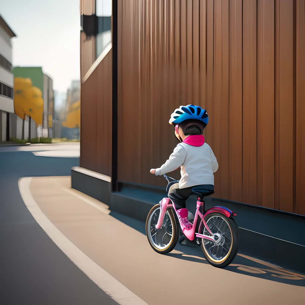 A 2  kid with bike