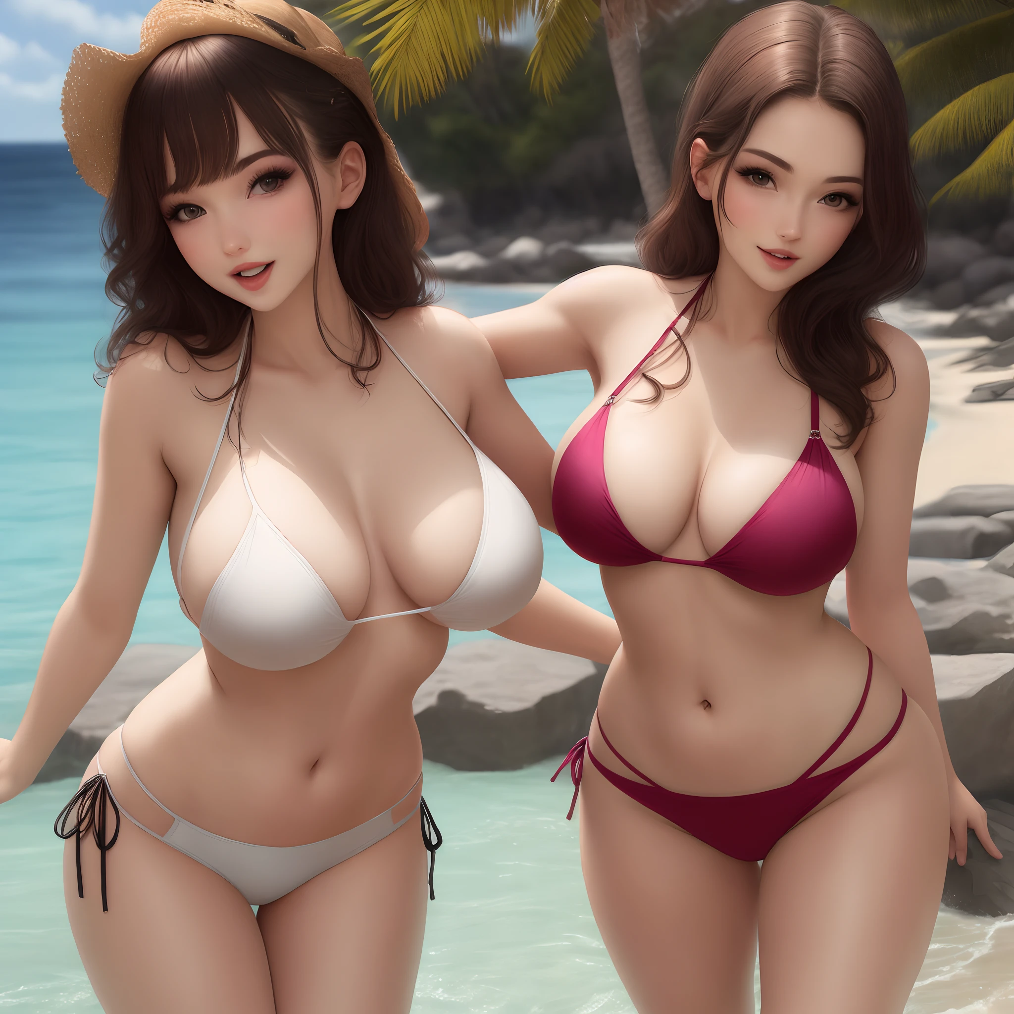 Beautuful Women The bikini tits out