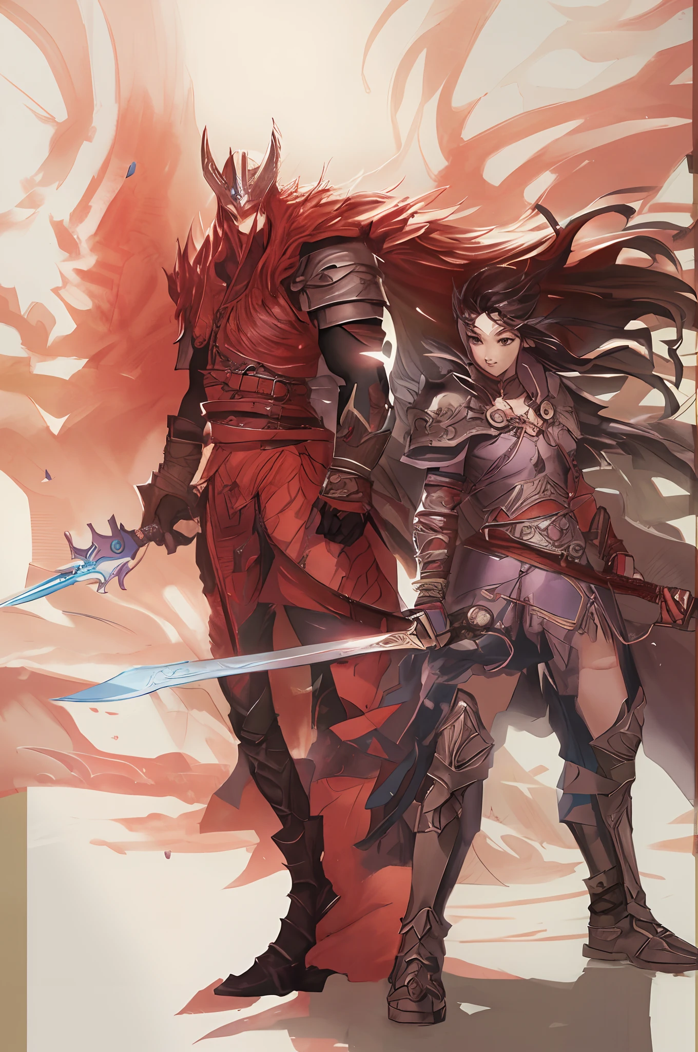 Anime - style illustration of a pair of people with swords, arte dnd fantsay, Epic Fantasy Digital Art Style, Epic fantasy art style, Estilo de Arte Dark Souls, epic fantasy art, epic fantasy HD art style, estilo de arte de fantasia, d & d fantasy art, Darksiders Estilo de Arte, Arte de fantasia 4k, d & D Arte Digital Fantasia