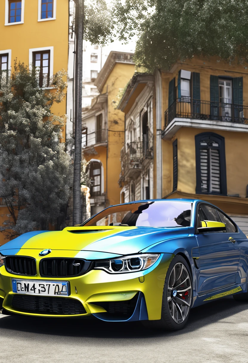 bmw stock m3 jahre f80 ,color macao blue, on the road, cliff, sunny, ocean, ultra realistic, image,Shadows, Rough, Ray Tracing Reflections, Lumen Reflections, Screen Space Reflections, GB Displacement, Scan Lines, Ray Traced, Ray Tracing Ambient Occlusion, Anti-Aliasing, FKAA, TXAA, RTX, SSAO, Shaders, OpenGL-Shaders, GLSL-Shaders, Post Processing, Post-Production, Cel Shading, Tone Mapping, CGI, VFX, SFX, insanely detailed and intricate, hypermaximalist, elegant, hyper realistic, super detailed, dynamic pose, photograph, cinematic, reflections, hyper-detailed --v 4