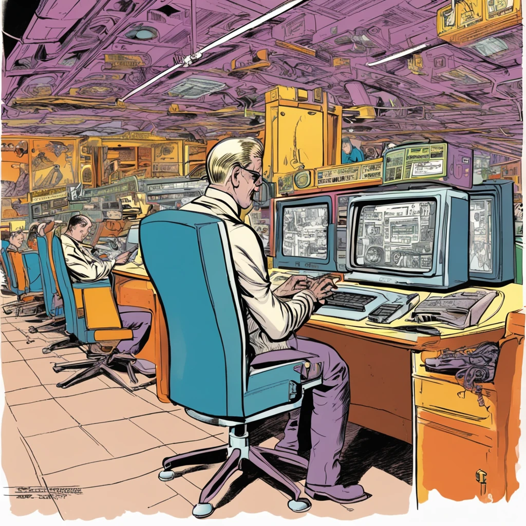 Advanced technology, such as the Pegasus laptop, is able to combine the physical world and the digital world, comic book illustration by jack kirby