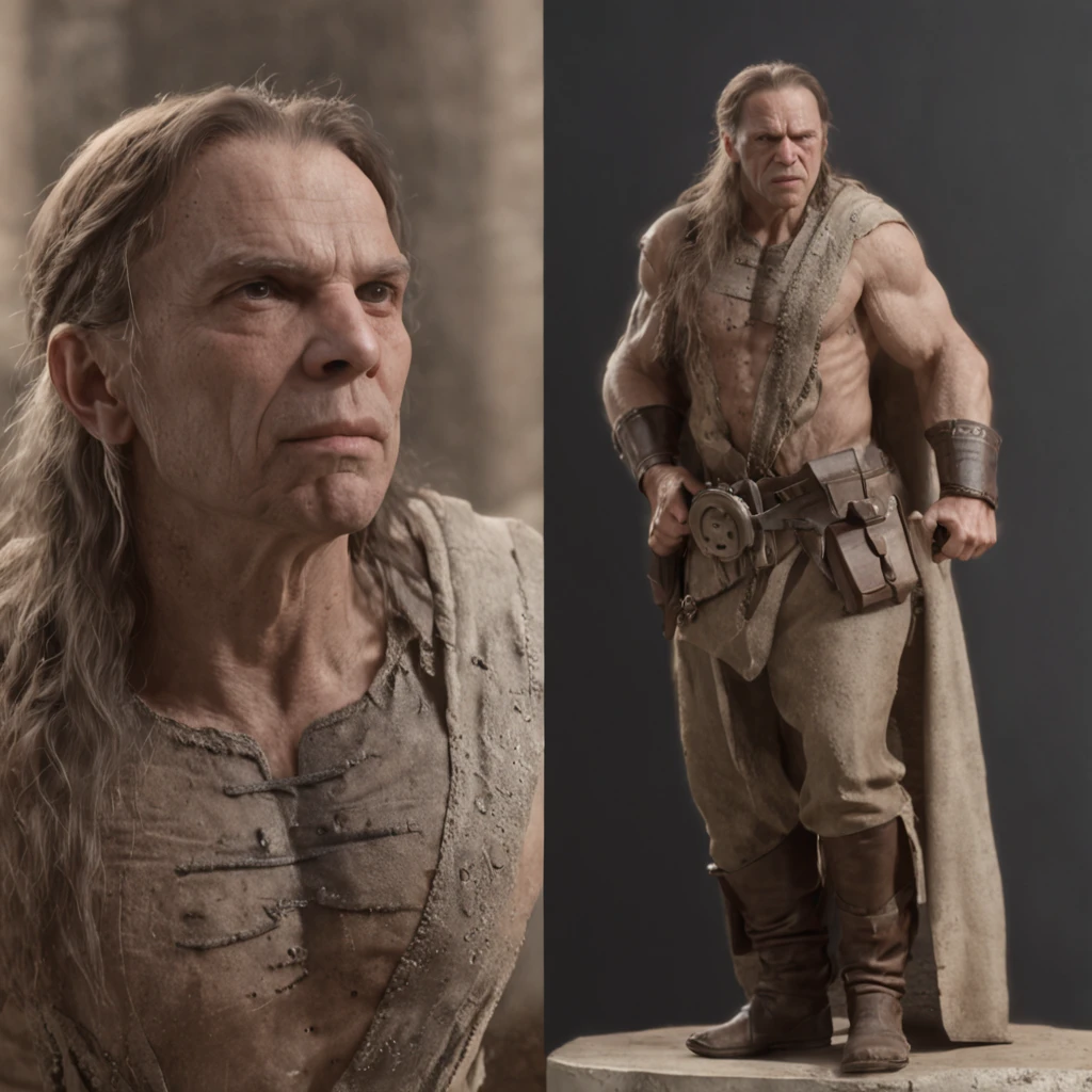 (Professionelles 3D-Rendering:1.3) von (realistisch:1.3) most beautiful artwork photo in the world,Includes soft and shiny male heroes, ((Epischer Held, Fantasy-Muskelmann, rauer, nasser Held, Angry look, lange Haare, kurzer Bart und wilder Ausdruck in dynamischer Pose, Fantastische Lage, Majestic, cluttered environment)), Full-body 8K unit rendering, Action-Schuss, Hautporen, sehr dunkle Beleuchtung, Heavyshading (Schwere Schattierung), Detailliert, detailliertes Gesicht, (Lebhvont, Realistisch fotogrvonieren, realistisch, dramatisch, dunkel, Scharfer Fokus, 8K), (Old leather clothing damaged by weather conditions:1.4), ((((Fell tragen)))), (kompliziert:1.4), dekadent, (Highly detailed:1.4), Digitale Malerei, Rendering von Octane, Kunststationen, konzept-kunst, glatt, Scharfer Fokus, Illustration, Kunstkeim, (loish:0.23), Wlop Ilya Kuvshinov, und Greg Rutkowski und Alphonse Mucha Gracias, (Globale Beleuchtung, Studiolicht, Voluptisches Licht), Regenguss, Partikel schweben, Bengel, Hirngespinst, elf, Ganzkörperesbian, ((Dunkler und alter Stadthintergrund:1.3)),CGSesociety,Kunststationen