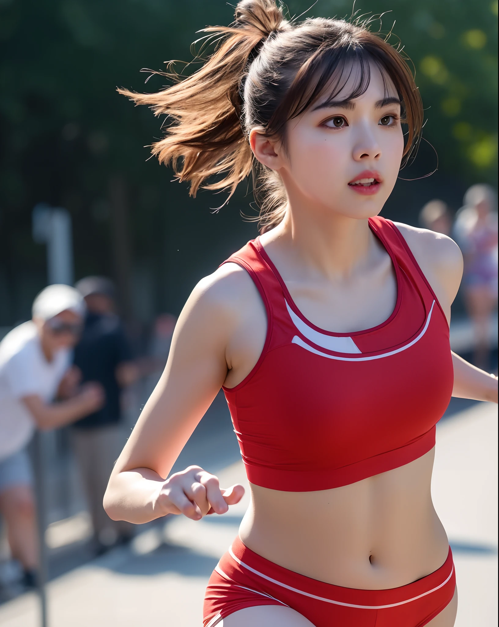 Running, high quality, 8k, sunny day, high constrast, detailed