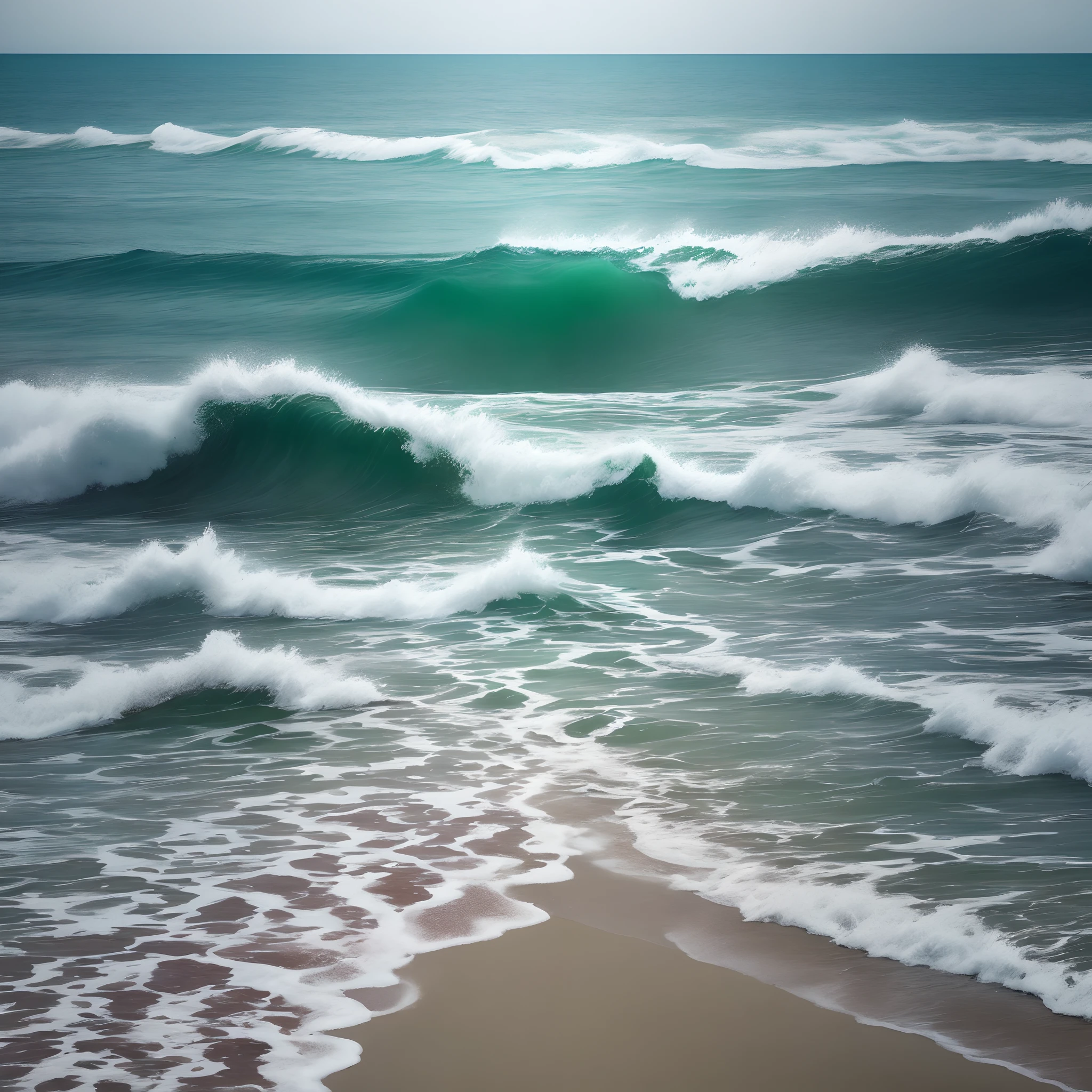 The sea after being polluted by nuclear sewage