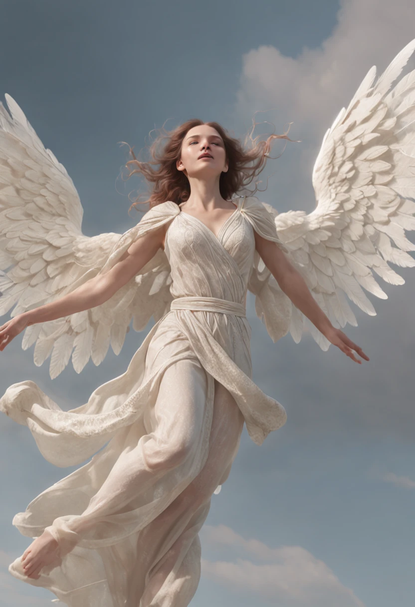 (professional 3d render:1.3) af (Realistic:1.3) The most beautiful artistic photo in the world,Featured angels falling from soft bright skies, ((Angels in heaven descend from heaven in a dynamic pose, Fantastic location, Majestic and cluttered environment)), Full body 8K unit rendering, action shot, skin pore, very dark lighting, heavy shading, A detailed, Detal Face, (vibration, Realistic photography, Realistic, Dramatic, darkly, foco nítido, 8K), ((((Use skins)))), (复杂:1.4), decadent, (highly detailed:1.4), digitial painting, rendering by octane, art stations, concept-art, Liso, foco nítido, illustration, From the budding of art, (loish:0.23), wlop ilya kuvshinov, e Greg Rutkowski e Alphonse Mucha Gracias, (global ilumination, studiolight, Amount of light), lotr, fanciful, biz, Inteiroesbian body, ((Dark and ancient city background:1.3)),CGSesocieda,art stations