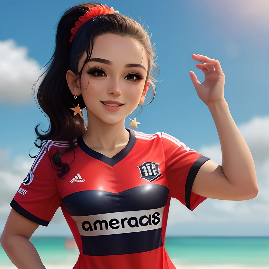 Mandy do Braw Stars vestindo a camisa do Flamengo