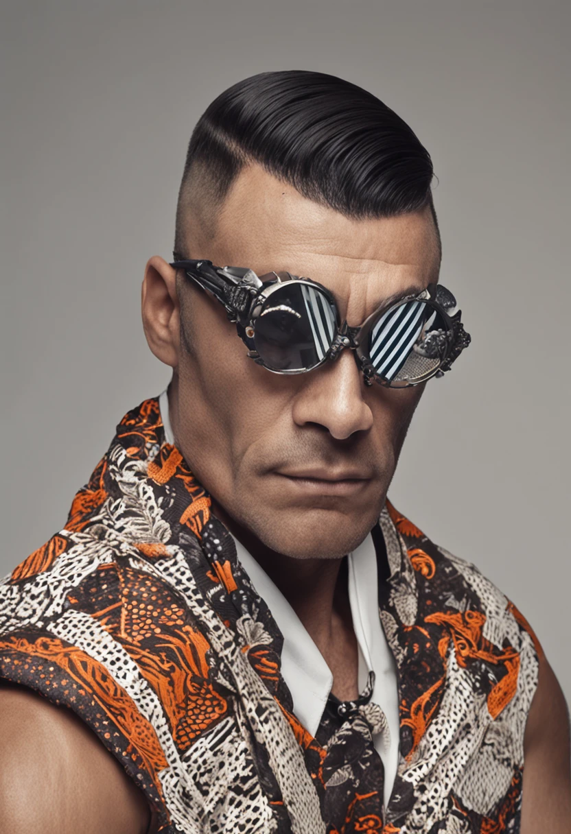 cabelos brancos, olhos laranja, humano, masculino, kimono preto