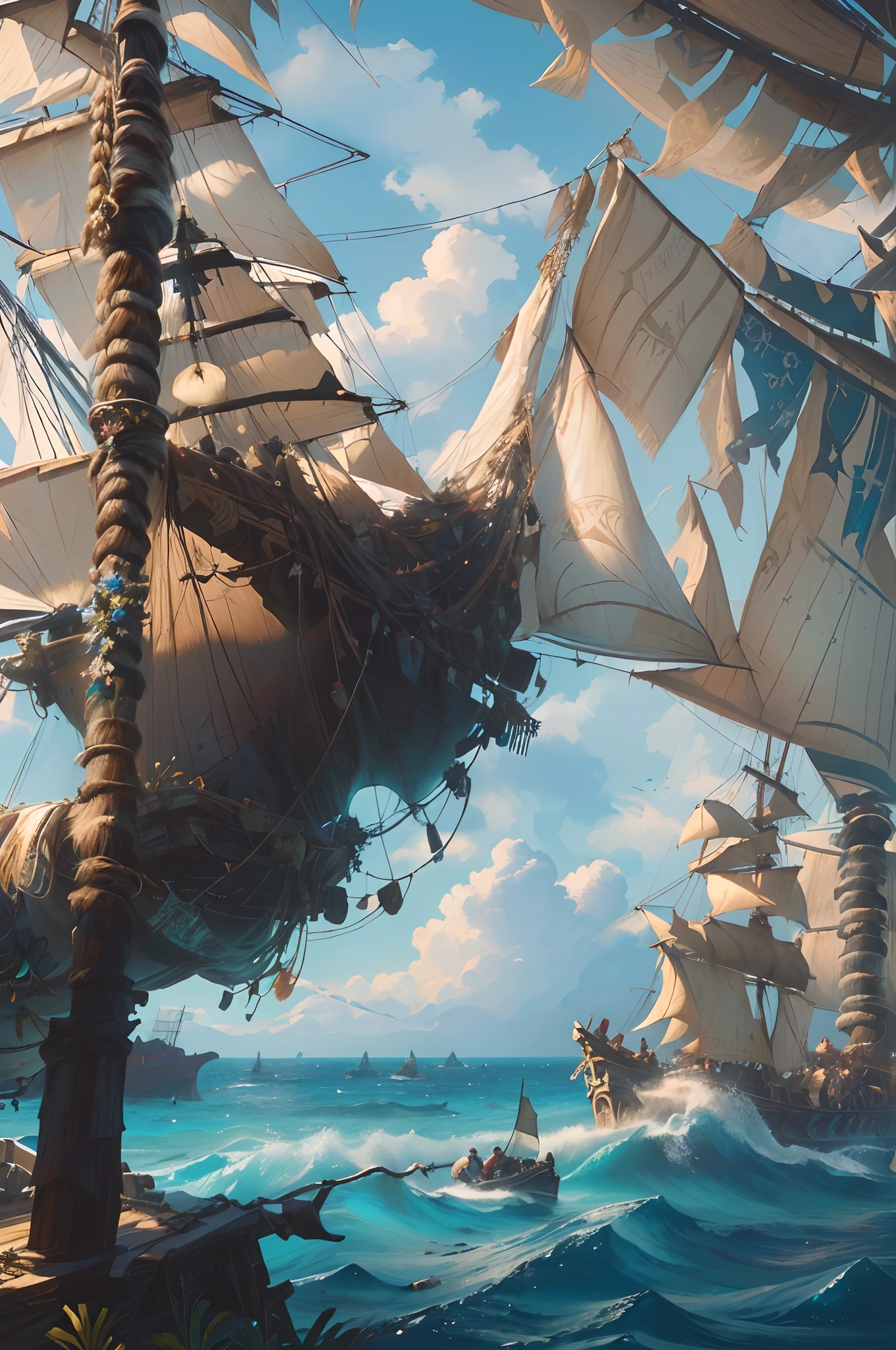 Arafed pirata sentado em um barco em um ambiente tropical, Horizonte Proibido Oeste, Horizonte Zero Amanhecer 8K, 8k hd wallpaperjpeg artefato, 8 K HD WallpaperArtefato jpeg, Papel de parede de arte conceitual 4K, Estética Horizon Zero Dawn, papel de parede splash arte promocional, wow 4 k fantasia detalhe, Aloy, papel de parede 4k, papel de parede 4K