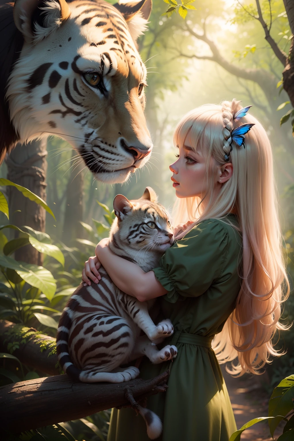 Chapter 1: The Magic Encounter
Once upon a time, numa pequena cidade, uma chamada Clara. Clara era uma garotinha muito especial, pois ela tinha um amor incondicional pelos animais. Desde pequena, Clara gostava de brincar com todos os bichinhos que encontrava, from the largest to the smallest.
Um dia, enquanto caminhava pelo parque, Clara encontrou um gatinho perdido. Ele estava assustado e miava tristemente. Clara, com todo seu amor pelos animais, She approached carefully and welcomed him into her arms. Ela decidiu que o nome dele seria Fofinho.
Chapter 2: The adventure at the zoo
Clara and Fluffy became best friends. Eles brincavam juntos, dormiam juntos e Clara sempre alimentava Fofinho com comidinhas saborosas. No entanto, Clara sentia que Fofinho precisava de mais bichinhos para brincar, So she decided to take him to the city zoo.
Upon arrival at the zoo, Clara e Fofinho se encantaram com a variedade de animais. Eles viram girafas altas e elegantes, macacos que pulavam de galho em galho, Beyond Elephants, lions and zebras. Clara realized that those animals also needed love and affection.
Chapter 3: The rescue of the little bird
While Clara and Fluffy walked through the zoo, They heard a small chirping coming from a nearby tree. Ao olhar para cima, Clara viu um passarinho preso em uma teia de aranha. Sem pensar duas vezes, She climbed the tree and carefully freed the little bird.
Em agradecimento, o passarinho cantou uma linda melodia para Clara e Fofinho. Clara percebeu que ser amiga dos animais era uma das coisas mais gratificantes que ela poderia fazer.
Chapter 4: Conhecendo a floresta encantada
Clara e Fofinho continuaram sua aventura, And this time they decided to explore a mysterious forest that lay beyond the zoo. There, They found even more exotic animals, como cobras coloridas, giant butterflies and even a family of bears.
Clara learned a lot about the importance of preserving nature and protecting the