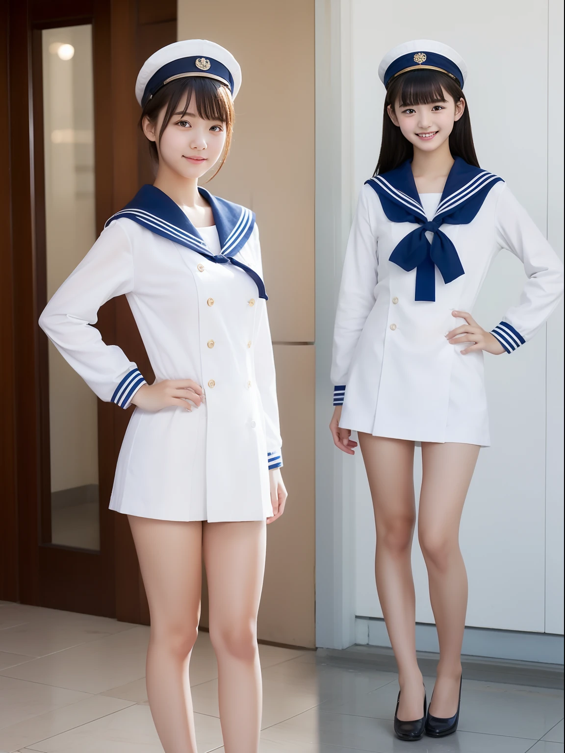 Beautuful Women、18year old 、FULL BODYSHOT、80mm、bangss、Hotel、NSFW、nudde、a sailor suit