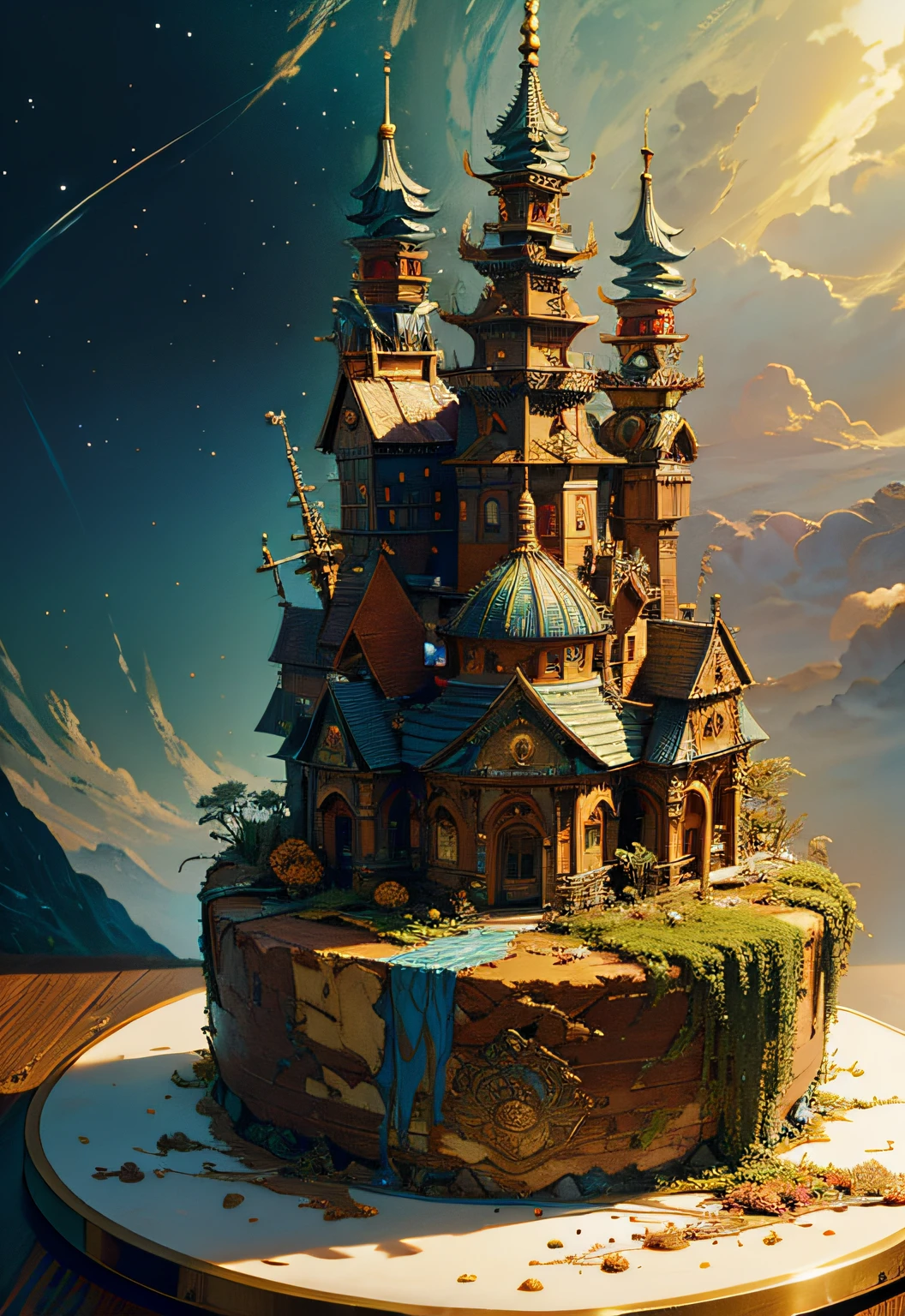 (masterpiece、top-quality、top-quality、Beautifully Aesthetic:1.2)、(Delicious-looking giant cake)、ighly detailed、(Fractal Art)、colourfull、highestdetailed