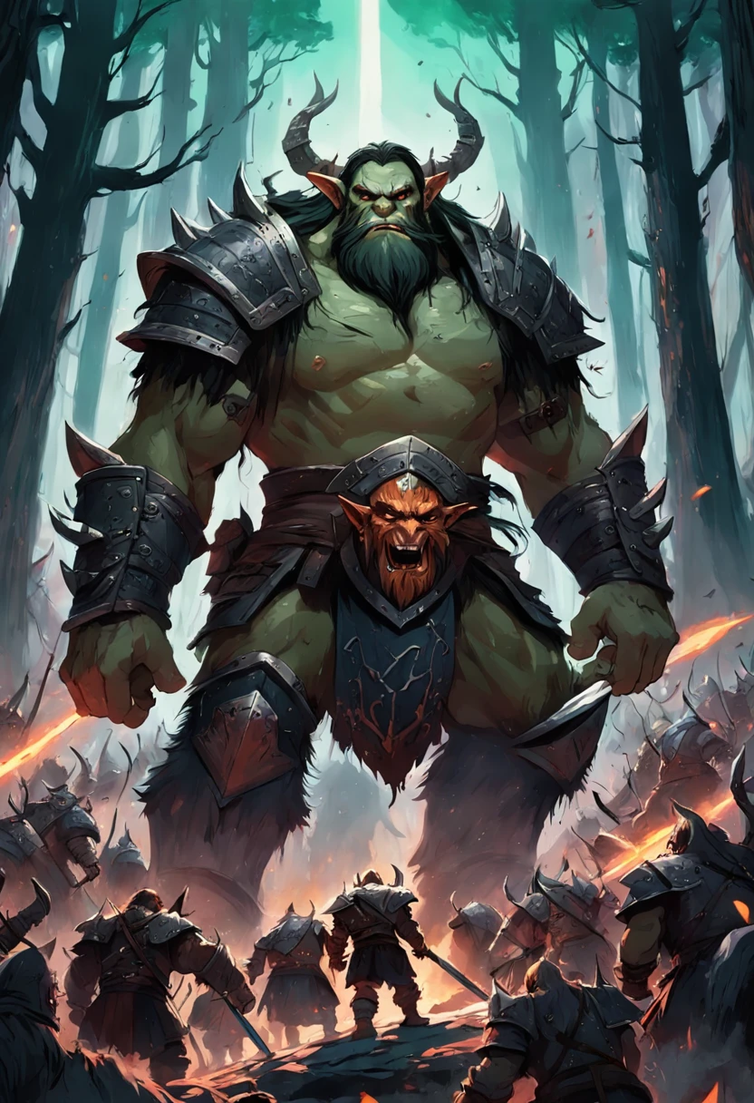 The Lord of the Rings War between Dwarves and Orcs in the Forest Thousands of Dwarves