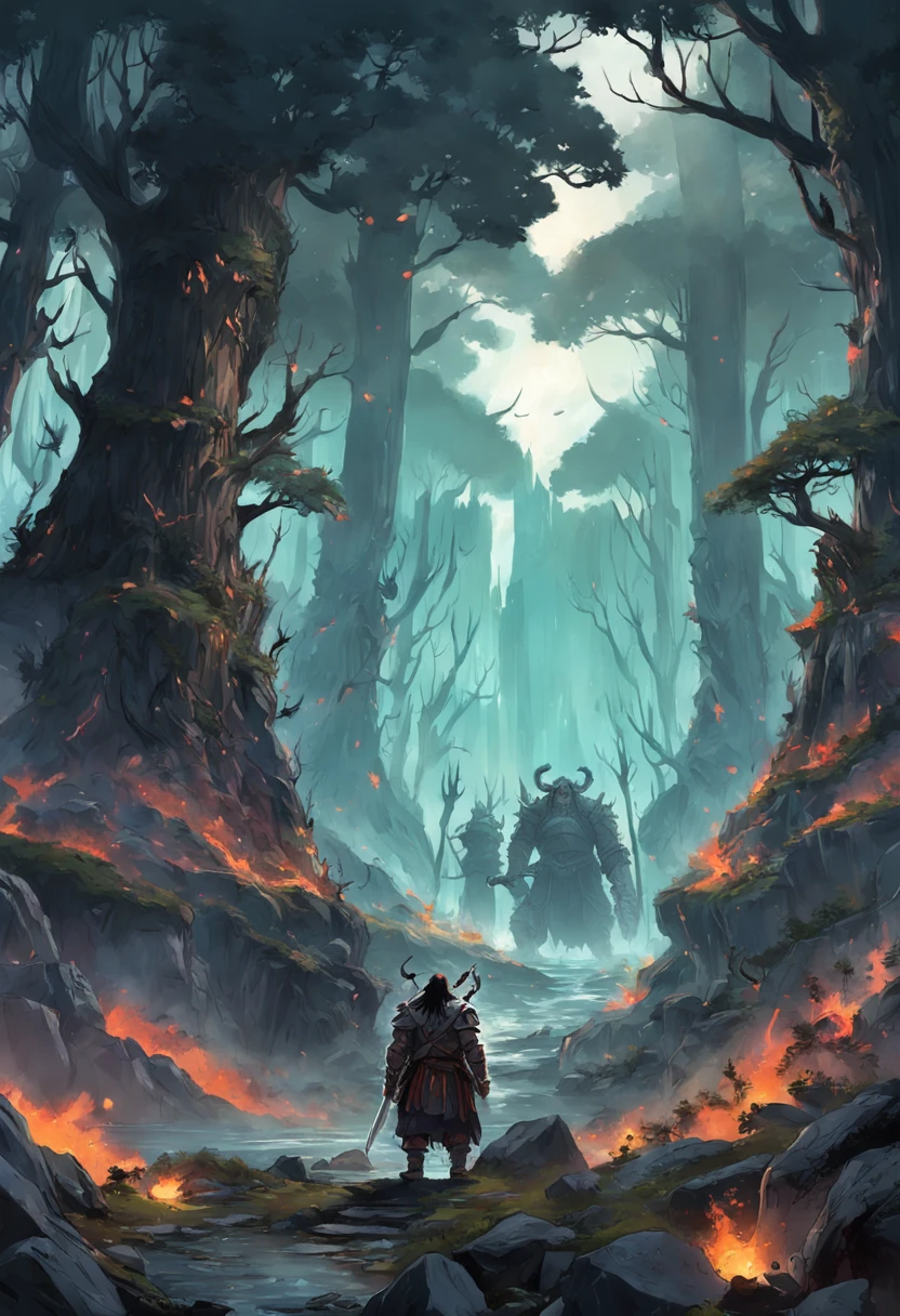 The Lord of the Rings War between Dwarves and Orcs in the Forest Thousands of Dwarves