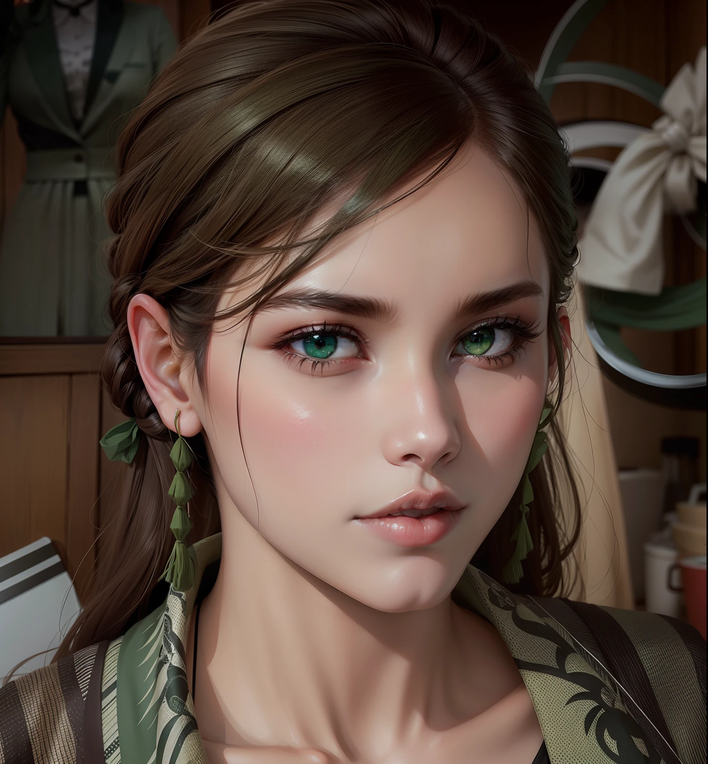 estilo animes, tons de verde