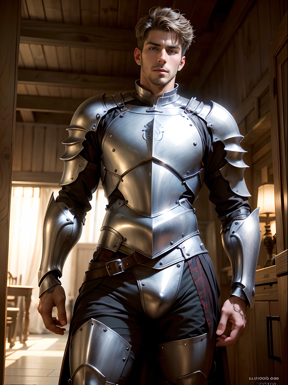 ((masterpiece, best quality, high resolution)) A handsome man in knight's armor