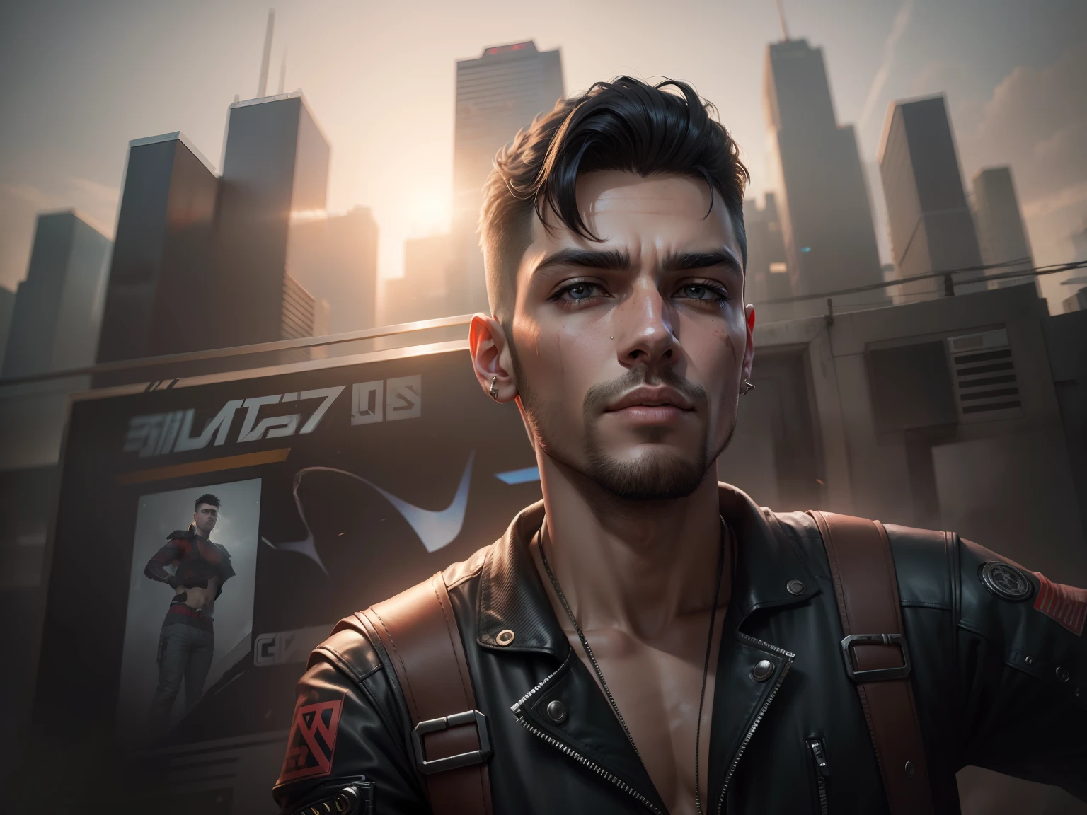 Change background cyberpunk handsome boy. Realistic face.ultra realistic