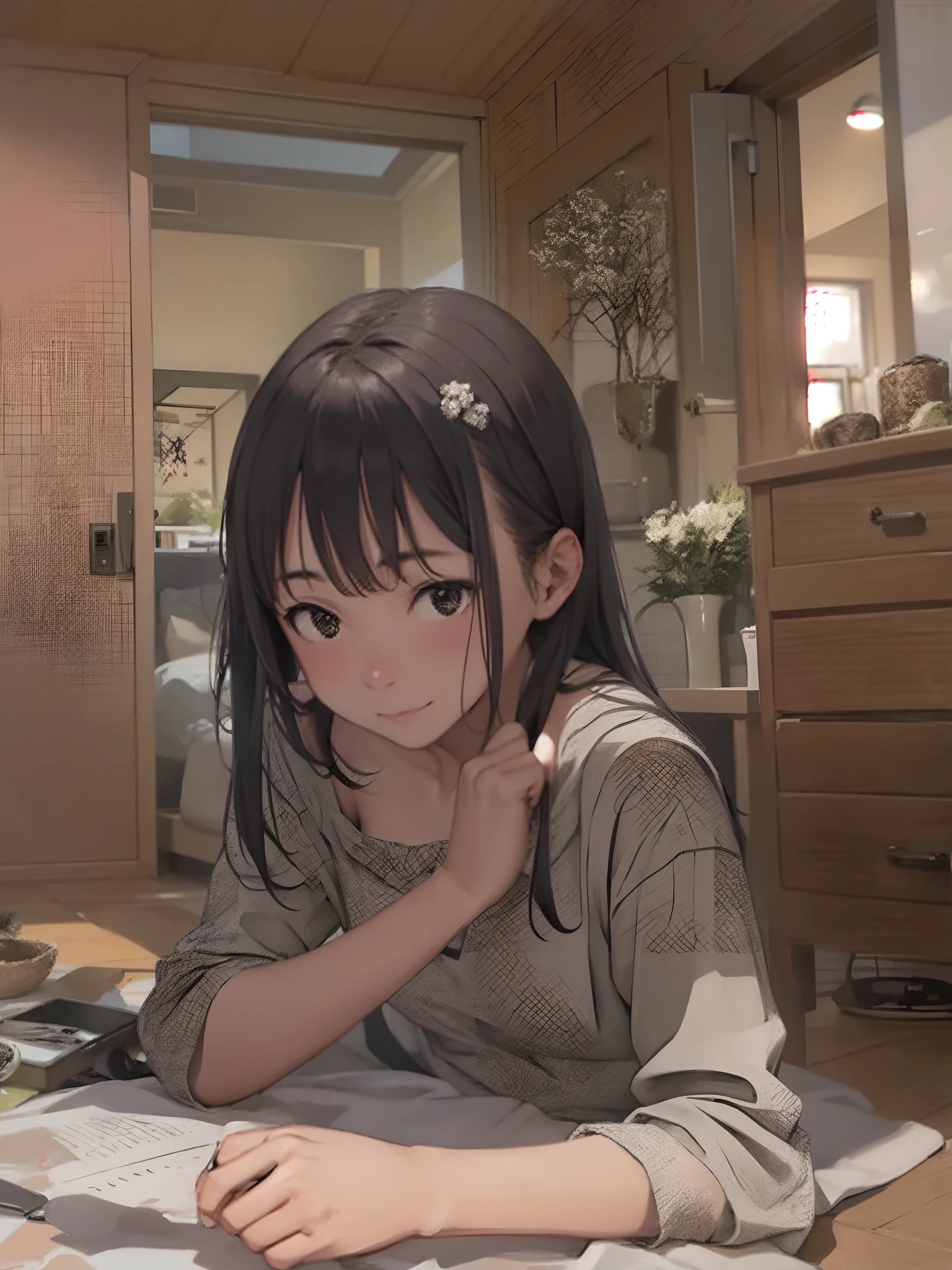 inside in room、autumnal、Accurate portrait drawing、Accurate model