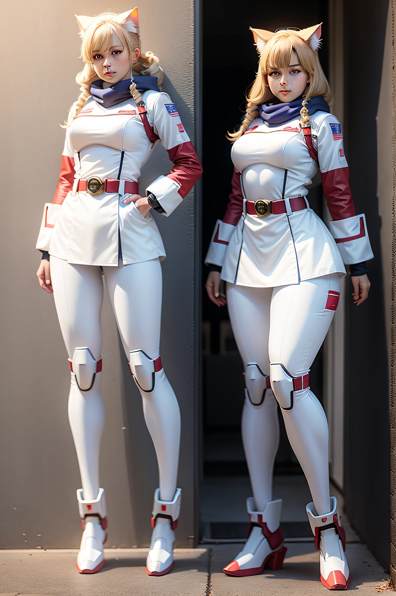 Full body shot. not safe for work, Gundam cat full body realistic, Highly detailed, Full body shot.
