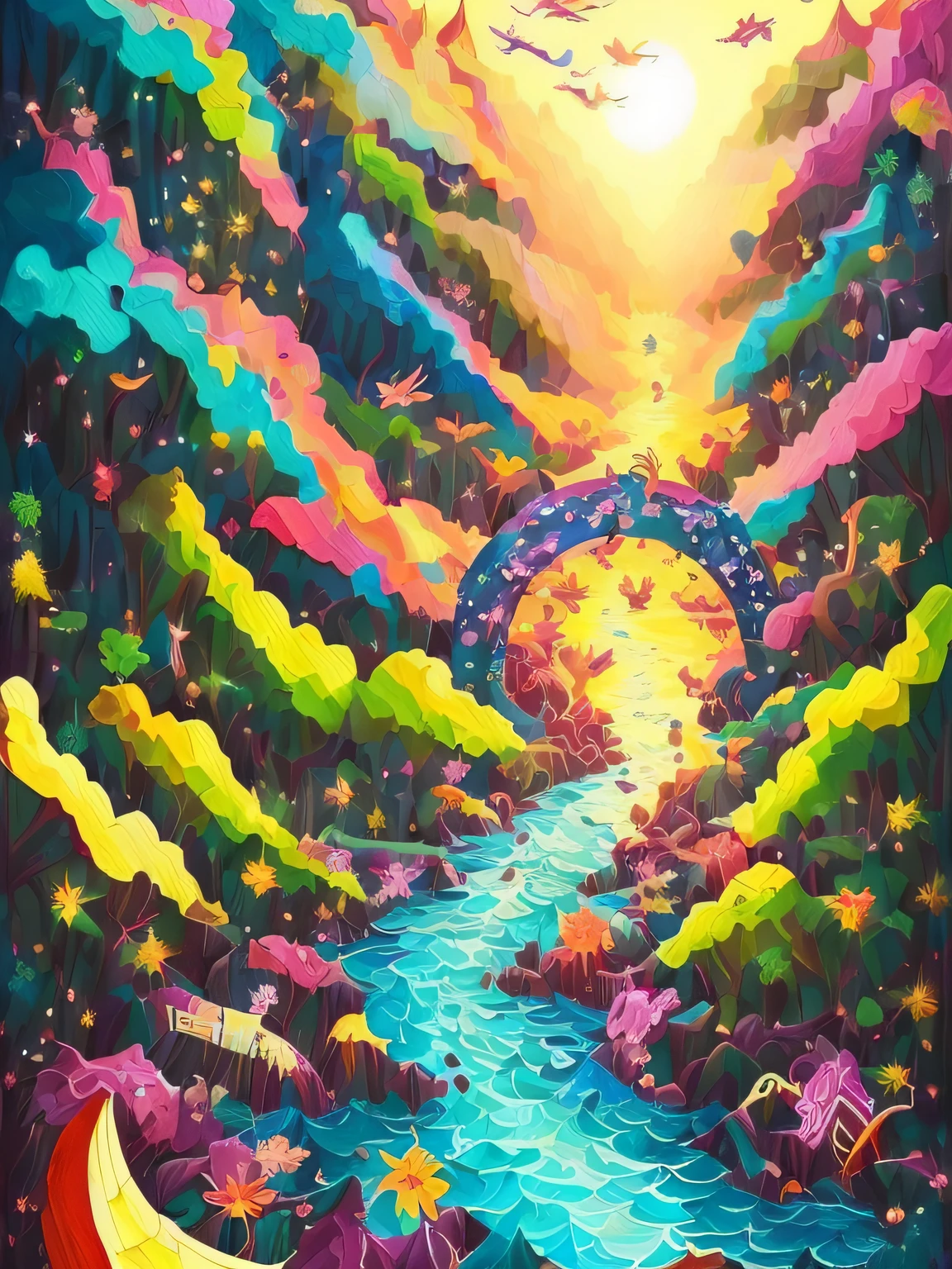 "(unity 8k wall paper、ultra-detailliert、Beautifully Aesthetic、masterpiece、top-quality)、((Beautiful oil painting style))、masutepiece, beautiful lighting, penguin, Staring straight ahead