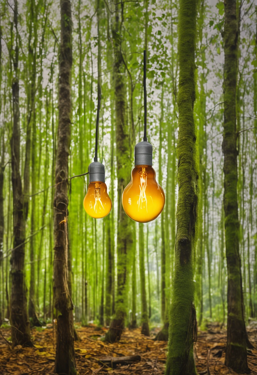 There are bulbs with trees, lightbulb, Ambient, lightbulb, Photo processing, Detailed conceptual photo, Green Energy, creative photo manipulation, Aeroichten, amazing photo, Nice picture, Artistic photography, Beautiful pictures, environmental art, Von Derek Zabrocchi, beautiful image, natural soft light, Von Arthur Tarnowski, Sustainability