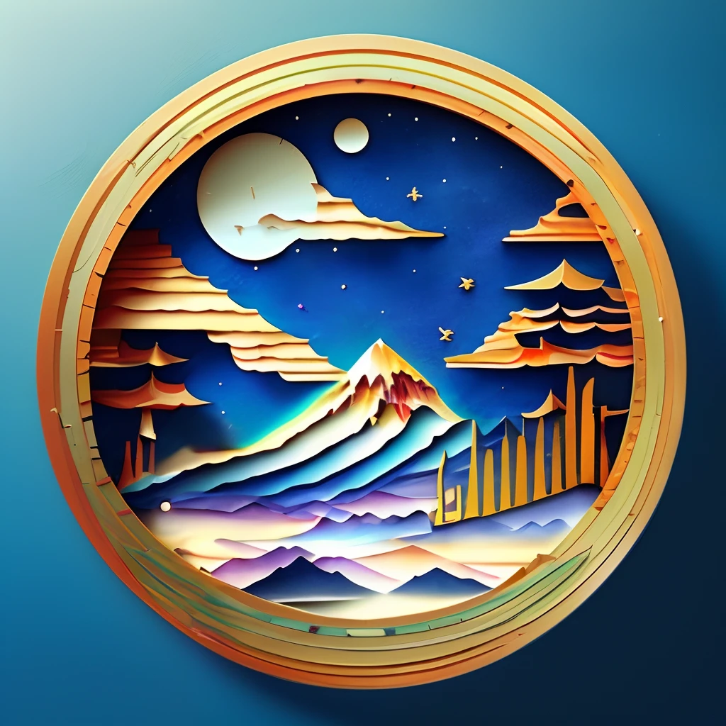 mdjrny-pprct, Fuji mountain, sea of clouds, (high detail: 1.2)