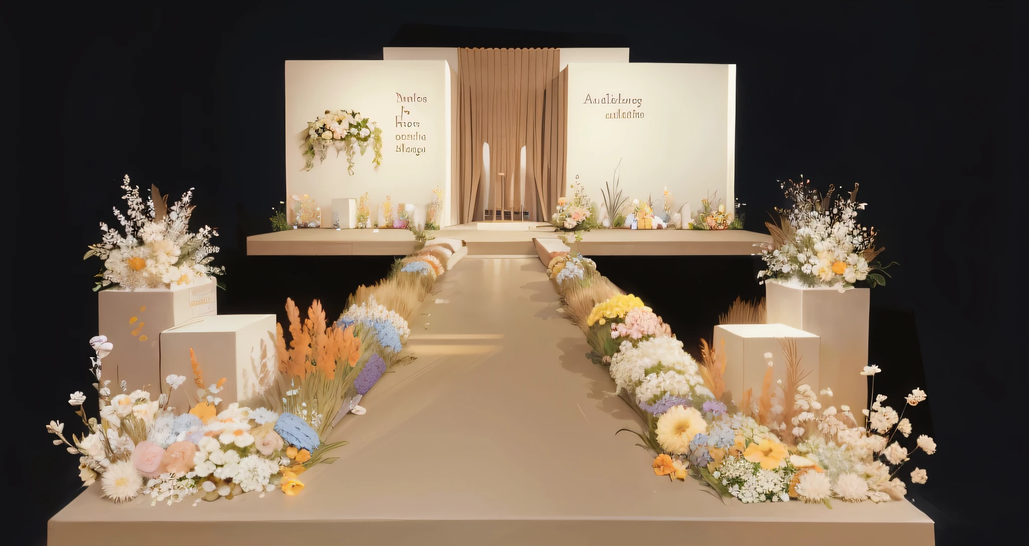 （（（foster and partners，artist impression，artistic impression，Hamish MacDonald，Carey Morris，David Brewster，Higher detail illustration，Helen Berman，illustratio，A detailed illustration，Nick Fudge，Warren Mahi，artist impression））），Wedding design，Renderings，3Drenderingof，lot of flowers，small flower，Light