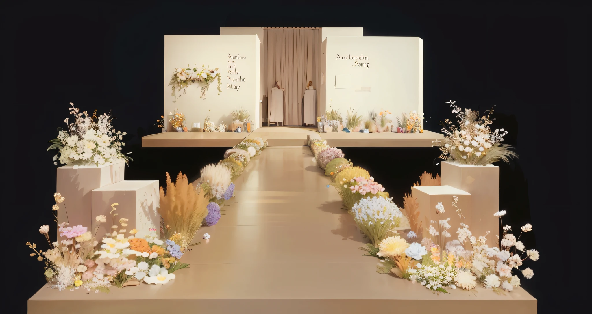 (((foster and partners,artist impression,artistic impression,Hamish MacDonald,Carey Morris,David Brewster,Higher detail illustration,Helen Berman,illustratio,A detailed illustration,Nick Fudge,Warren Mahi,artist impression))),Wedding design,Renderings,3Drenderingof,lot of flowers,small flower,Light