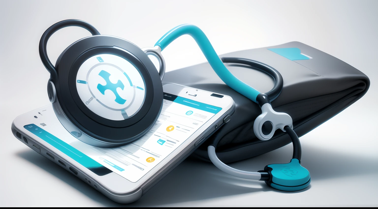 Logo for custom care service websites, Use few custom healthcare symbols,Such as a medical cross, stethoscope, White background.