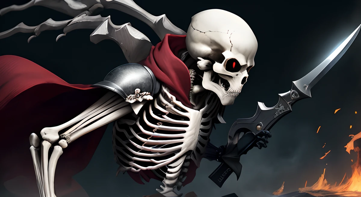 Skin description: This skin is a dark and mysterious skeleton warrior。Its skull appears a deep black color,It reveals a mysterious atmosphere。The eyes were crimson with a merciless flame,Exudes a frightening glow。The skeleton's body is covered with hard black bone armor,Showing endless power and majesty。
Detailing:
skulls:The skull of the skull has a matte black texture,The details are clear and realistic。There is a skeleton crack on the forehead,It emits a dark glow。
The eye:Crimson eyes burned with relentless flames,There seems to be endless wisdom and strength in the eyes。
bone armor:The skeleton's body is covered with hard black bone armor,The junctions between the bones show delicate lines,Demonstrate strong protection。
arma:The skeleton holds a black tomahawk with a shining light,The tomahawk is engraved with mysterious runes,Symbolizes the reign of power and death。
Overall effect: This skeleton skin is themed around darkness and mystery,The ruthlessness and strength at the same time reveals a frightening atmosphere。The black and crimson color scheme makes the skin more prominent and eye-catching。This skin will make you an invincible skeleton warrior in the game,Make other players look at it。