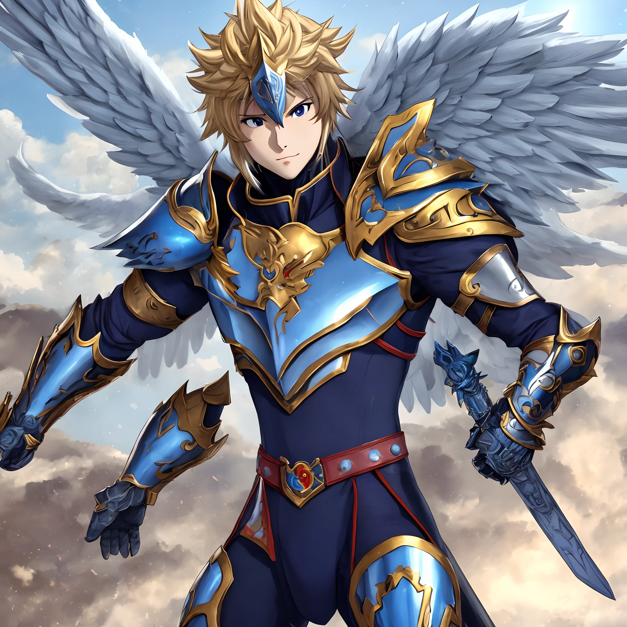 Seiya de pegaso usando armadura divina de Pegasus