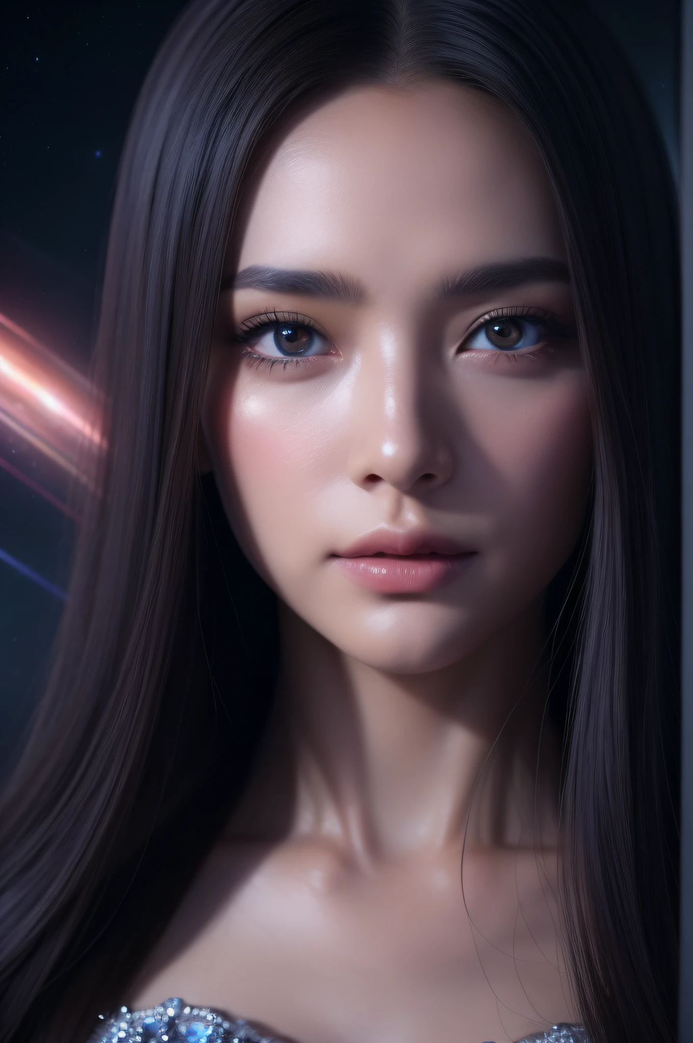 Beautiful eyes with supernovae instead of iris, Render at ultra-realistic 8K resolution.