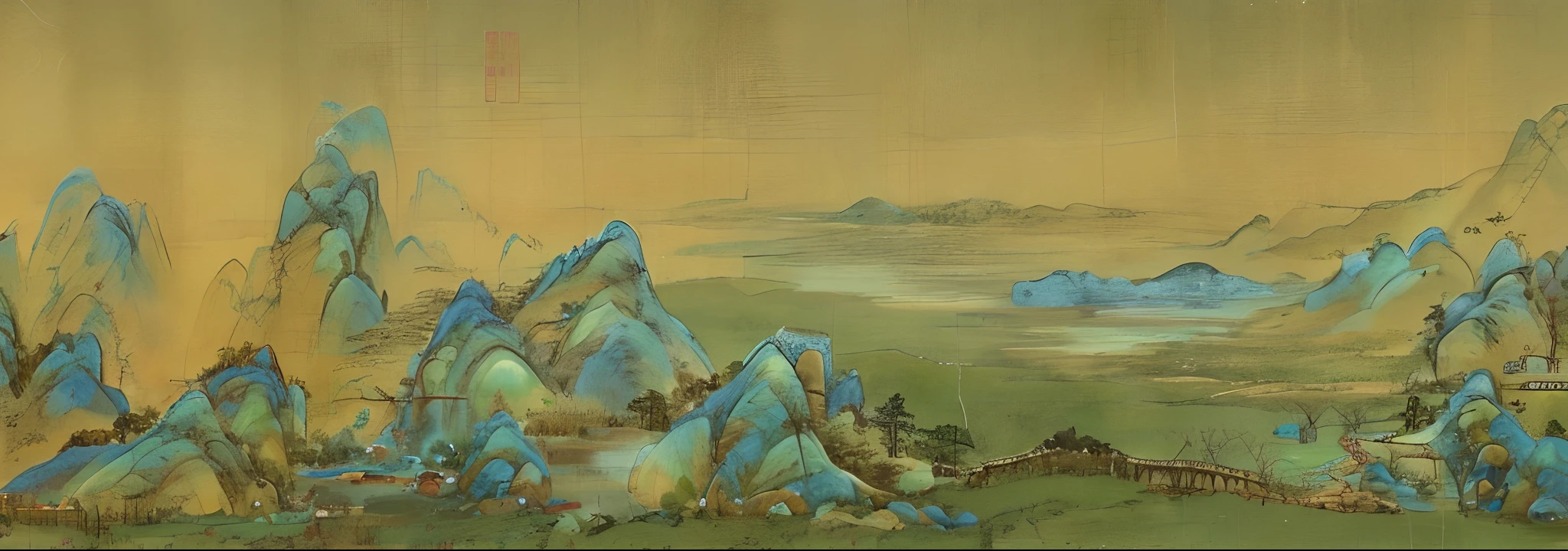 Landscape view,There are mountains,the trees
