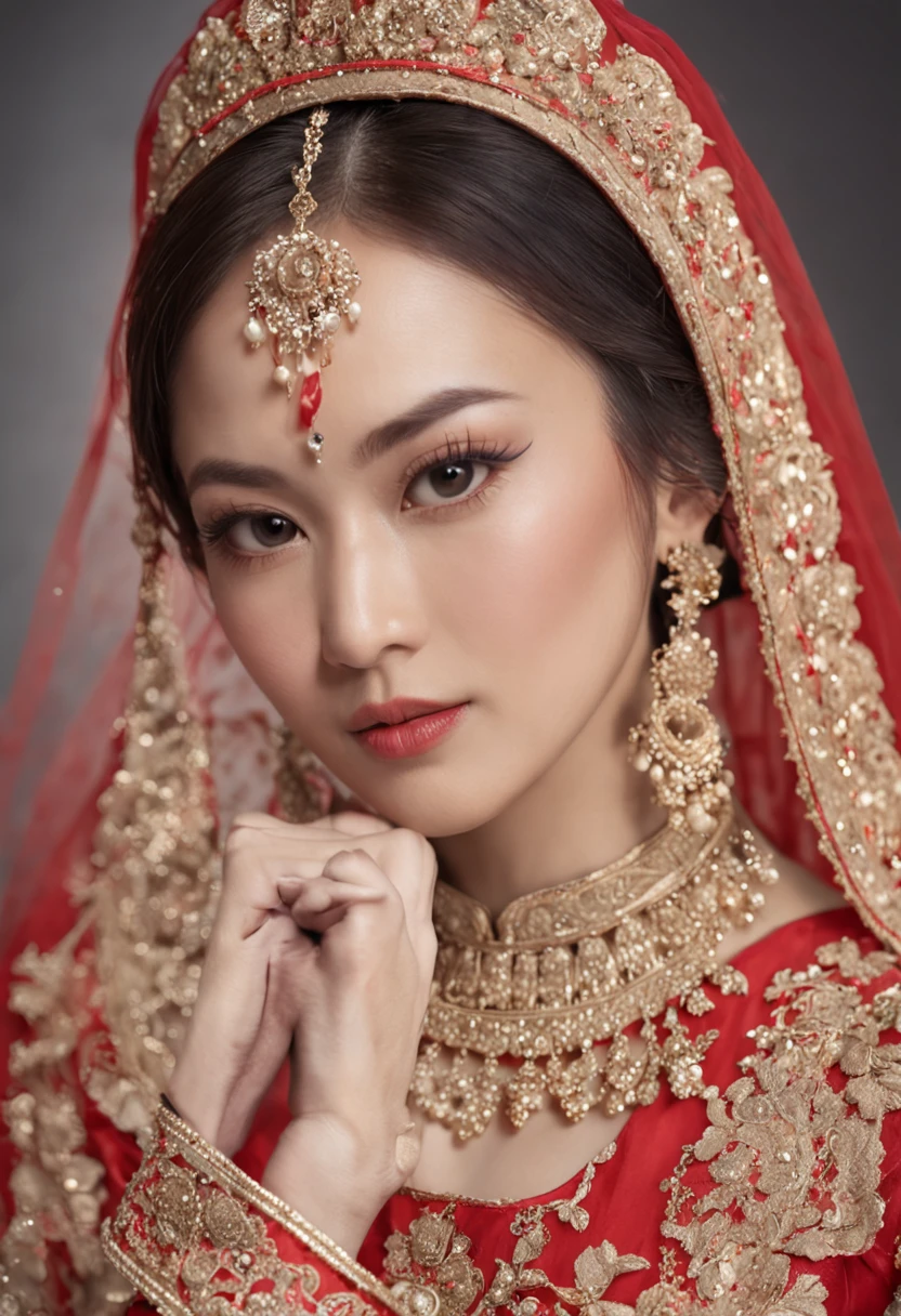 Asian beautiful bride and handsome groom，high qulity，high textured