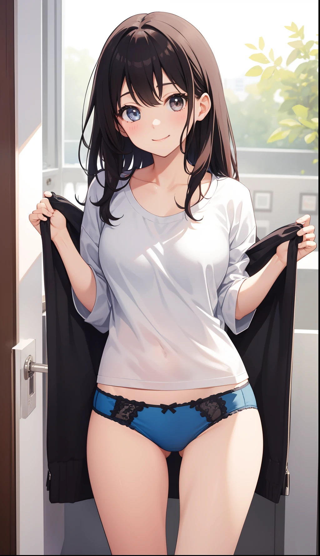1girl in、AS-Adult、A smile、Underwear、Cute underwear、