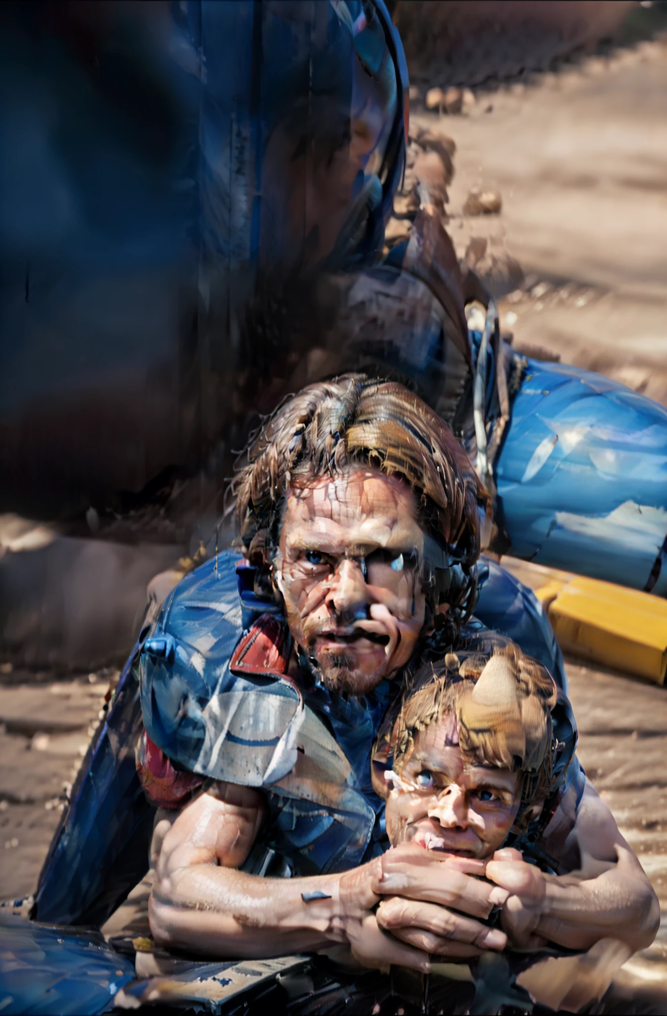 Willem Dafoe se divertindo com Sonic, esquema de cores azul