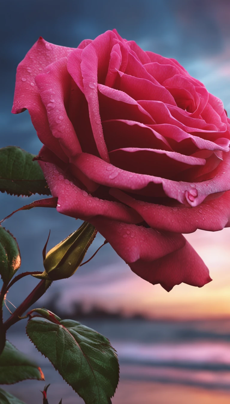 Rose flower,Seaside roses,red rose,flower sea。