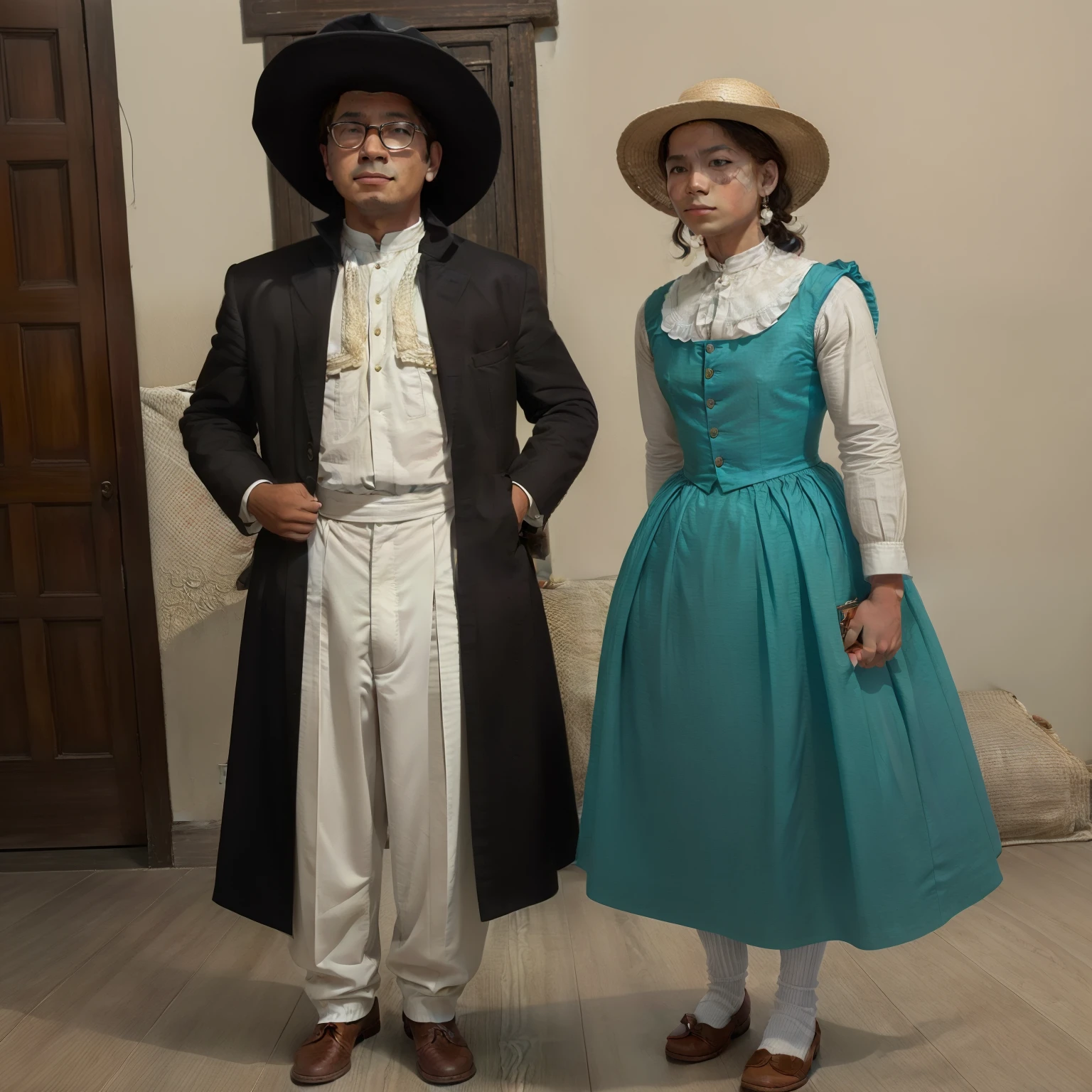 The guy of 8 with the clothes of Doña Clotilde
