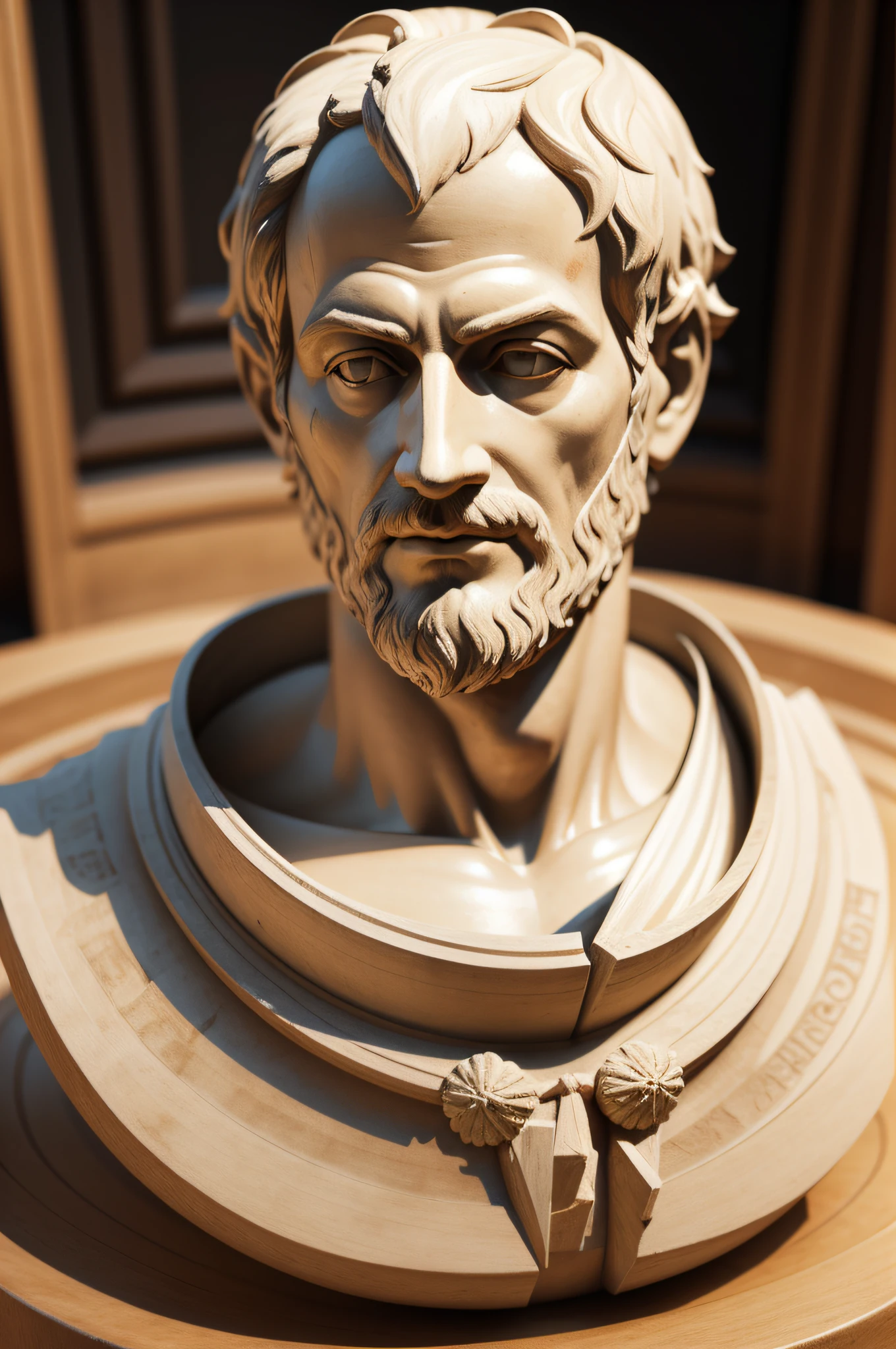 create image of Aristotle,imagem em 3d alta qualidade,somente a parte do rosto