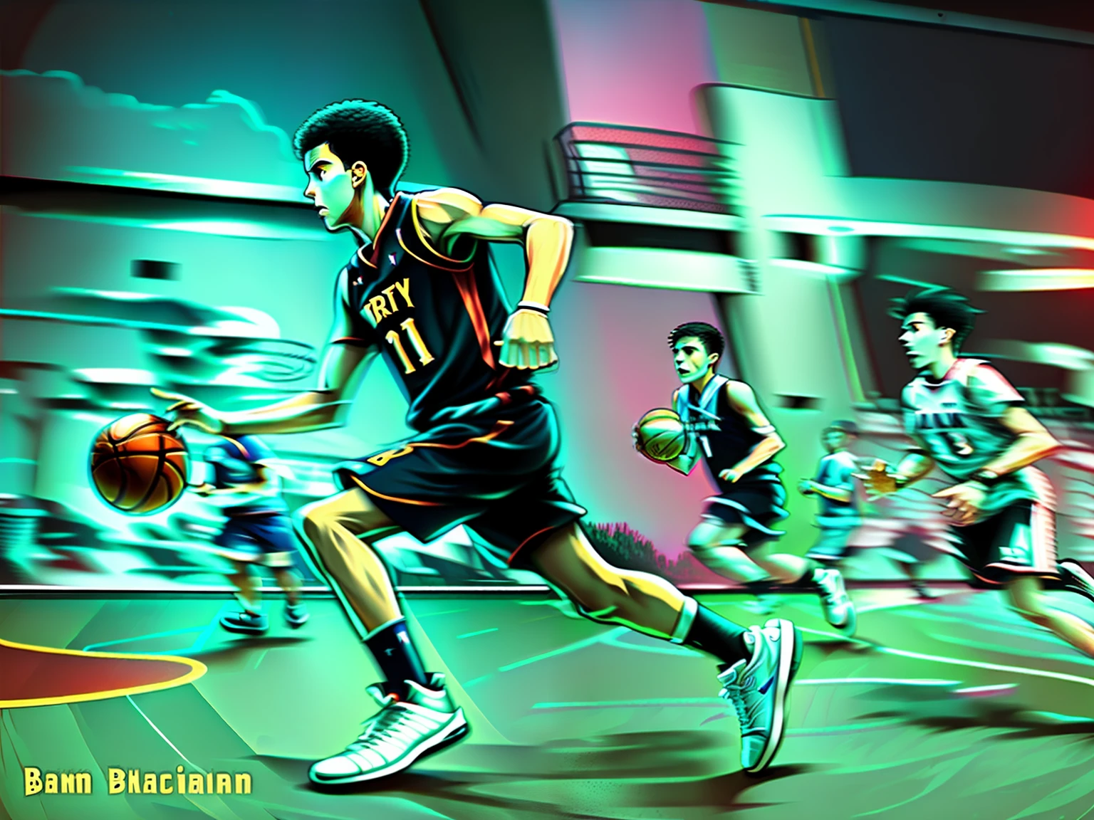 Playing the Basketball