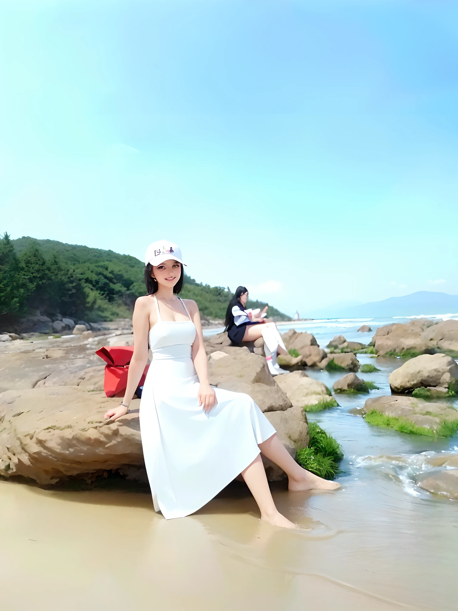 ((8k, RAW photos, top quality, masterpieces), high-definition RAW color photos professional close-up photos, (realistic, photorealism: 1.37), (highest quality), (best shadows), (best illustrations), collarbones ((big)), ((erotic, sexy, ultra high resolution, high-definition CG unified 8K wallpapers, physically based rendering, movie lighting), (aegyo sal:1), 18 year old girl, (grey blazer, ribbon, socks, high school uniform: 1.2), high school classroom, beautiful detail eyes, light on the face, ((full body shot: 1.2)), especially strong light, (upper eyes, grinning smile:1.2),shiny skin, (((black hair, bob hair:1.2))), ( thick thighs), ulzzang-6500-v1.1:0.2, shy, (flash:1.2), NSFW , (puffy), ((seductive posture: 1.2, attractive: 1.2)), (idle), (sitting at a desk in classroom: 1.2)), ((good anatomy: 1.2)), ((bright and refreshing classroom, background blurred: 1.2)), perfect face, cute face, (high angle shot:1.2)